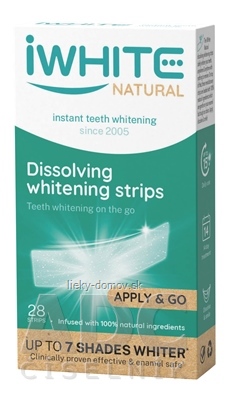 iWHITE NATURAL Whitening strips prírodné bieliace pásiky na zuby 1x28 ks