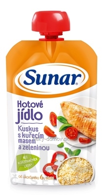 Sunar Hotové jedlo Kuskus s kuracím mäsom a zeleninou (od ukonč. 6. mesiaca) 1x120 g