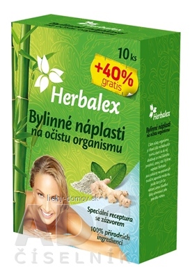 Herbalex Bylinné náplasti na očistu organizmu 10 ks + 40% gratis (14 ks)