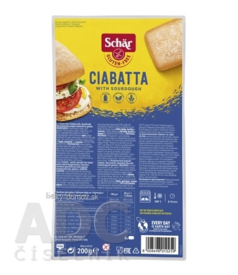 Schär CIABATTA žemle bezgluténové, predpečené 4x50 g (200 g)