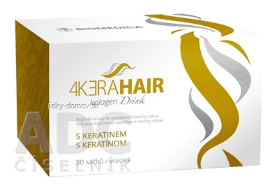 BIOMEDICA 4KƎRAHAIR Kolagen drink s keratínom 1x30 vreciek