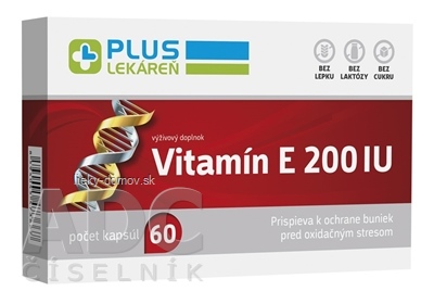 PLUS LEKÁREŇ Vitamín E 200 cps 1x60 ks