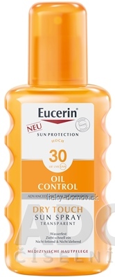 Eucerin SUN OIL CONTROL DRY TOUCH SPF 30 sprej-rozprašovač, transparentný, na opaľovanie (inov.22) 1x200 ml