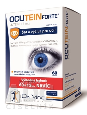 OCUTEIN FORTE Luteín 15 mg - DA VINCI cps 60+15 zadarmo (75 ks)