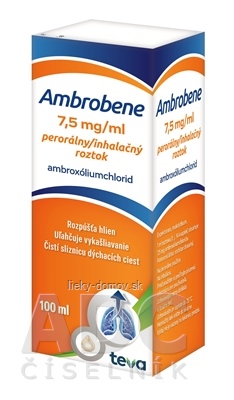 Ambrobene 7,5 mg/ml sol pin 750 mg (liek.) 1x100 ml