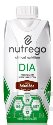 Nutrego DIA s príchuťou čokoláda tekutá výživa 12x330 ml