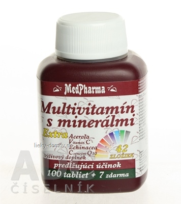 MedPharma MULTIVITAMIN S MINERÁL. EXTRA 42 ZLOŽIEK tbl 100+7 zadarmo (107 ks)