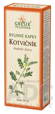 GREŠÍK BYLINNÉ KVAPKY KOTVIČNÍK 1x50 ml