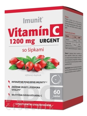 Vitamín C 1200 mg URGENT so šípkami Imunit tbl s postupným uvoľňovaním 1x60 ks