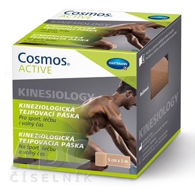 Cosmos ACTIVE Kineziologická tejpovacia páska béžová (5cm x 5m) 1x1 ks