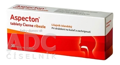 Aspecton tablety Čierne ríbezle s islandským lišajníkom 1x30 ks