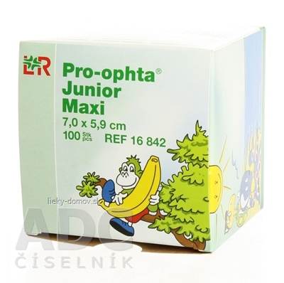 PRO-OPHTA JUNIOR MAXI OČNÉ KRYTIE  7x5,9cm 1x100 ks