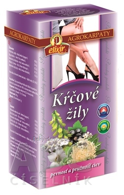 AGROKARPATY KŔČOVÉ ŽILY bylinný čaj, čistý prírodný produkt, 20x2 g (40 g)