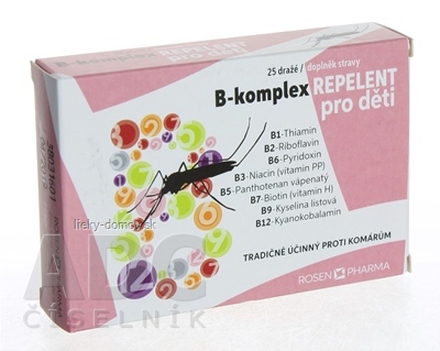 B - komplex REPELENT pre deti - RosenPharma tbl (dražé) 1x25 ks