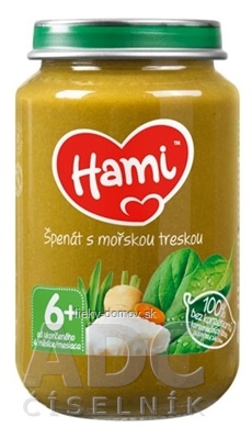 Hami príkrm Špenát s morskou treskou (od ukonč. 6. mesiaca) 1x200 g