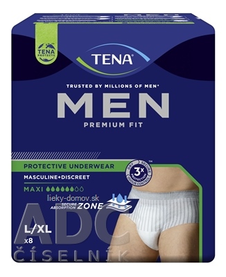 TENA Men Protective Underwear Maxi L/XL pánske naťahovacie inkontinenčné nohavičky 1x8 ks