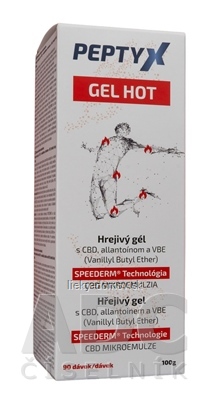 PEPTYX GEL HOT hrejivý gél s CBD, allantoínom a VBE 1x100 g