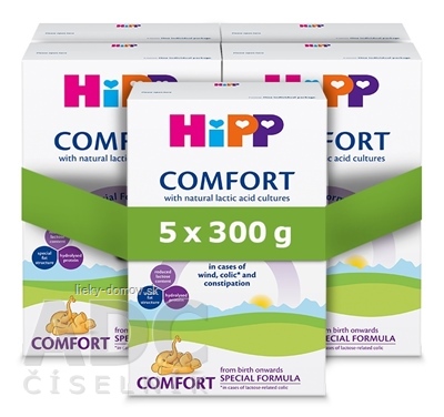 HiPP COMFORT špeciálna dojčenská výživa (od narodenia) 5x300 g