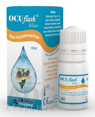 OCUflash blue očná roztoková instilácia, bez konzervantov 1x10 ml