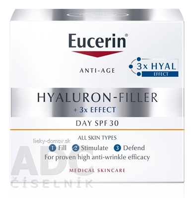 Eucerin HYALURON-FILLER Denný krém SPF 30 Anti-Age všetky typy pleti 1x50 ml
