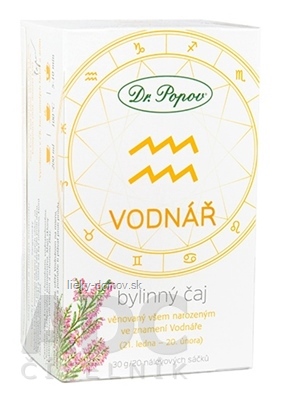 Dr. Popov Bylinný čaj VODNÁR nálevové vrecúška 20x1,5 g (30 g)