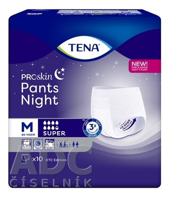 TENA Pants Night Super M naťahovacie inkontinenčné nohavičky na noc 1x10 ks