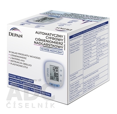 DEPAN Digitálny tlakomer model BP-2116 (01003041) automatický na zápästie 1x1 ks