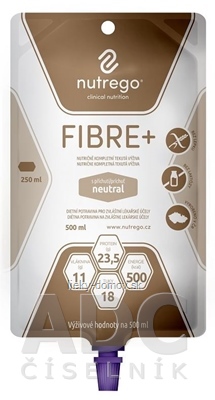 Nutrego FIBRE+ s príchuťou neutral tekutá výživa, sondová 12x500 ml