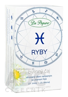 Dr. Popov Bylinný čaj RYBY nálevové vrecúška 20x1,5 g (30 g)