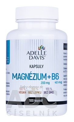 Adelle Davis Magnézium (200 mg) + B6 (40 mg) cps 1x100 ks