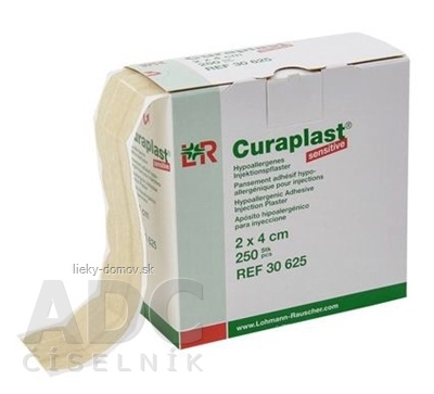 CURAPLAST SENSITIVE poinjekčná náplasť (rolka 250 ks) 1x1 ks