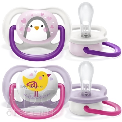 AVENT CUMLÍK 0-6M Ultra air zvieratko, dievča na utišovanie, silikón (inov.2021) 1x2 ks