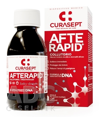 CURASEPT AFTE RAPID+ ústna voda 1x125 ml