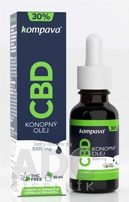 kompava CBD Konopný olej 30% dermálny prípravok 1x10 ml