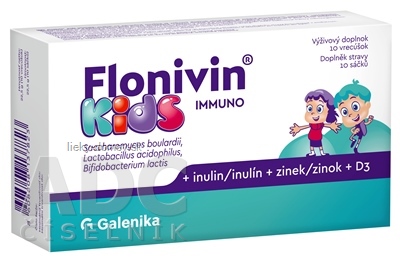 Flonivin KIDS IMMUNO prášok (prospešné baktérie + inulín + zinok + D3) vrecúška 1x10 ks