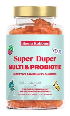Bloom Robbins MULTI & PROBIOTIC žuvacie pastilky - gumíky, jednorožci 1x60 ks