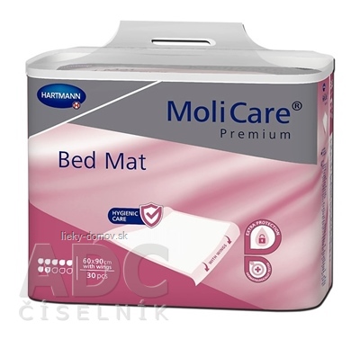 MoliCare Premium Bed Mat 7 kvapiek 60x90 cm wings absorpčné podložky s krídelkami 1x30 ks