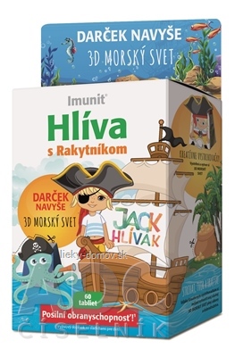 HLIVA s Rakytníkom JACK HLIVÁK - Imunit tbl pre deti 60 ks + Darček 3D morský svet, 1x1 set