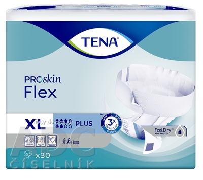 TENA Flex Plus XL inkontinenčné nohavičky s rýchloupevňovacím pásom (inov.2022) 1x30 ks