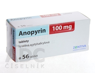 Anopyrin 100 mg tbl (blis.PVC/PVDC/Al) 1x56 ks