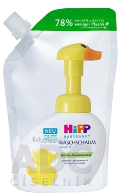 HiPP BABYSANFT PENA na umývanie - Náhradná náplň sensitiv (inov. 2022) 1x250 ml