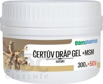 EDENPharma ČERTOV PAZÚR GÉL + MSM 300 g + 50 g zadarmo, 1x350 g