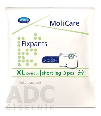 MoliCare Fixpants short leg XL fixačné nohavičky (100-160 cm) (inov.2017) 1x3 ks