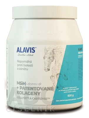 ALAVIS MSM + PATENTOVANÉ KOLAGENY prášok (pre kone) 1x600 g