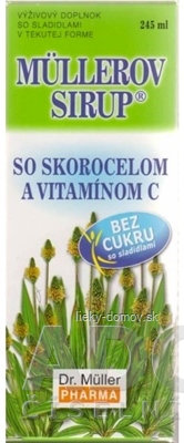 MÜLLEROV SIRUP SO SKOROCELOM A VIT. C bez cukru 1x245 ml