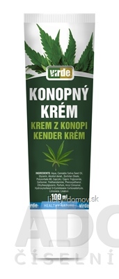 VIRDE KONOPNÝ KRÉM - rýchla úľava a uvoľnenie 1x100 ml