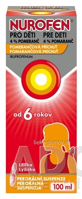 NUROFEN pre deti 4% pomaranč sus por 4,0 g (fľ.PET) 1x100 ml