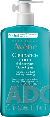 AVENE CLEANANCE GEL NETTOYANT (inov. 2020) čistiaci gél bez mydla, mastná pleť 1x400 ml