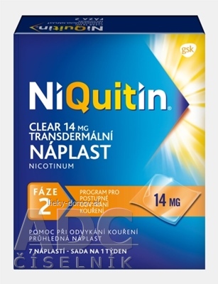NiQuitin CLEAR 14 mg/24 h emp tdm 1x7 ks