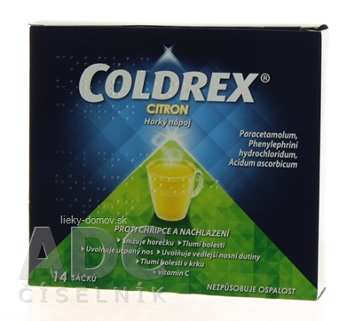 COLDREX Horúci nápoj Citrón plo por 5 g (vre.papier/PE/Al/PE) 1x14 ks